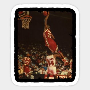 Stacey Augmon - Vintage Design Of Basketball Sticker